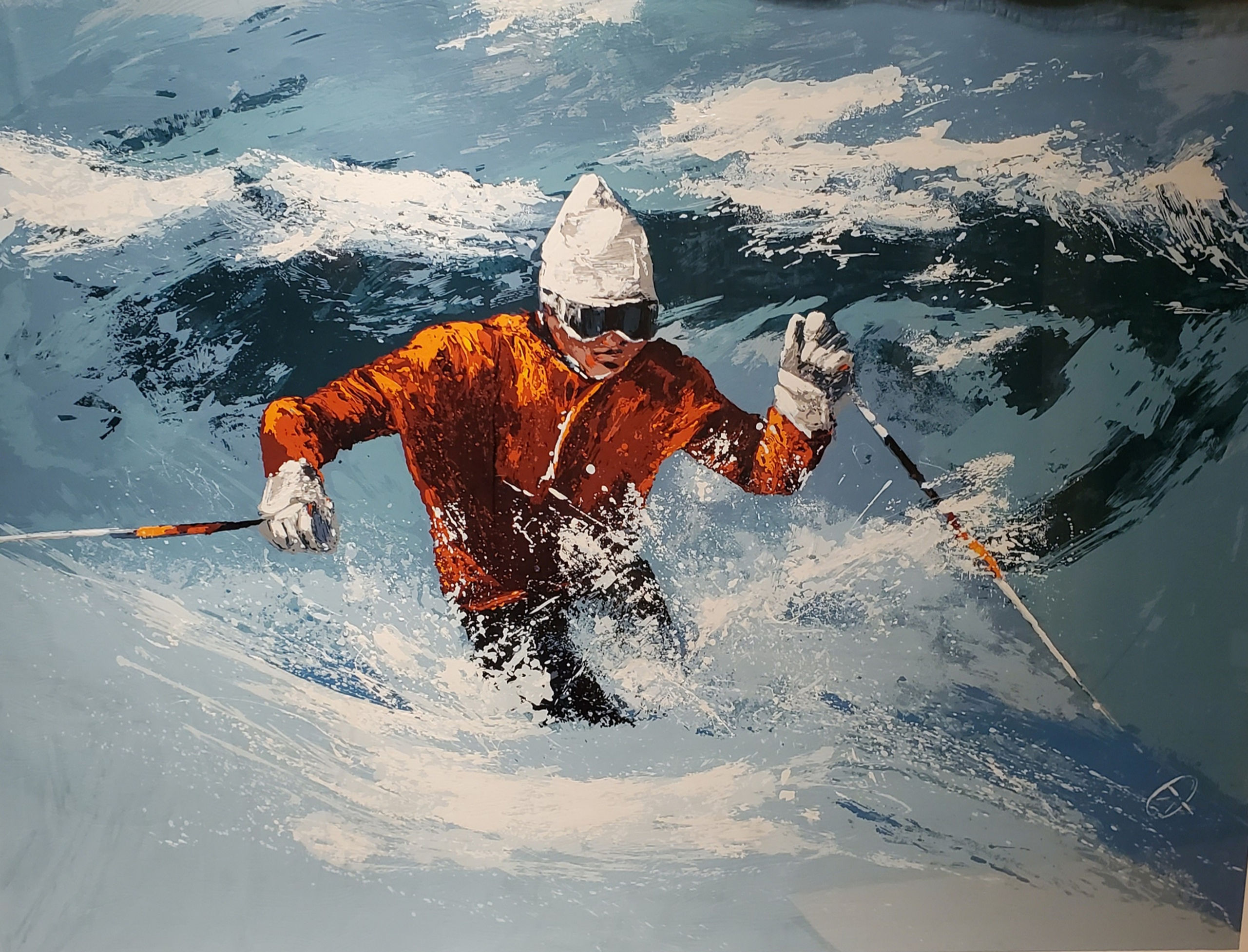 "Powder Skier" Serigraph 35x45