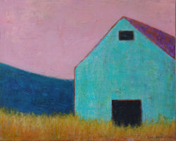 Bright Turquoise Barn