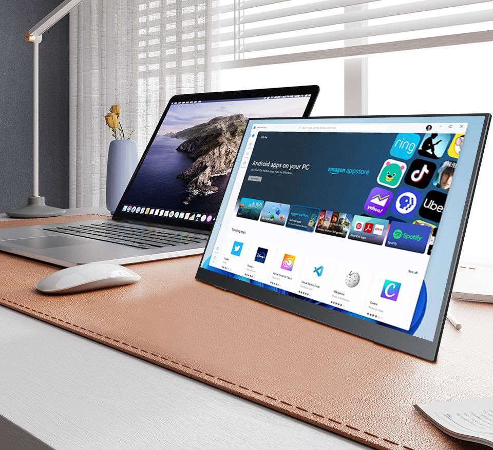 Thumbnail: 16" FHD Portable Touch monitor External Display IPS 1200P Screen USB C mini-HDMI
