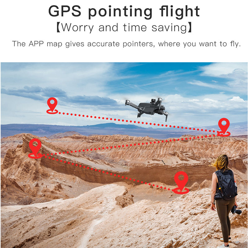 Thumbnail: New L600 PRO MAX/PRO GPS Drone 5KM 4K Professional HD Dual Camera 3-Axis Gimbal 