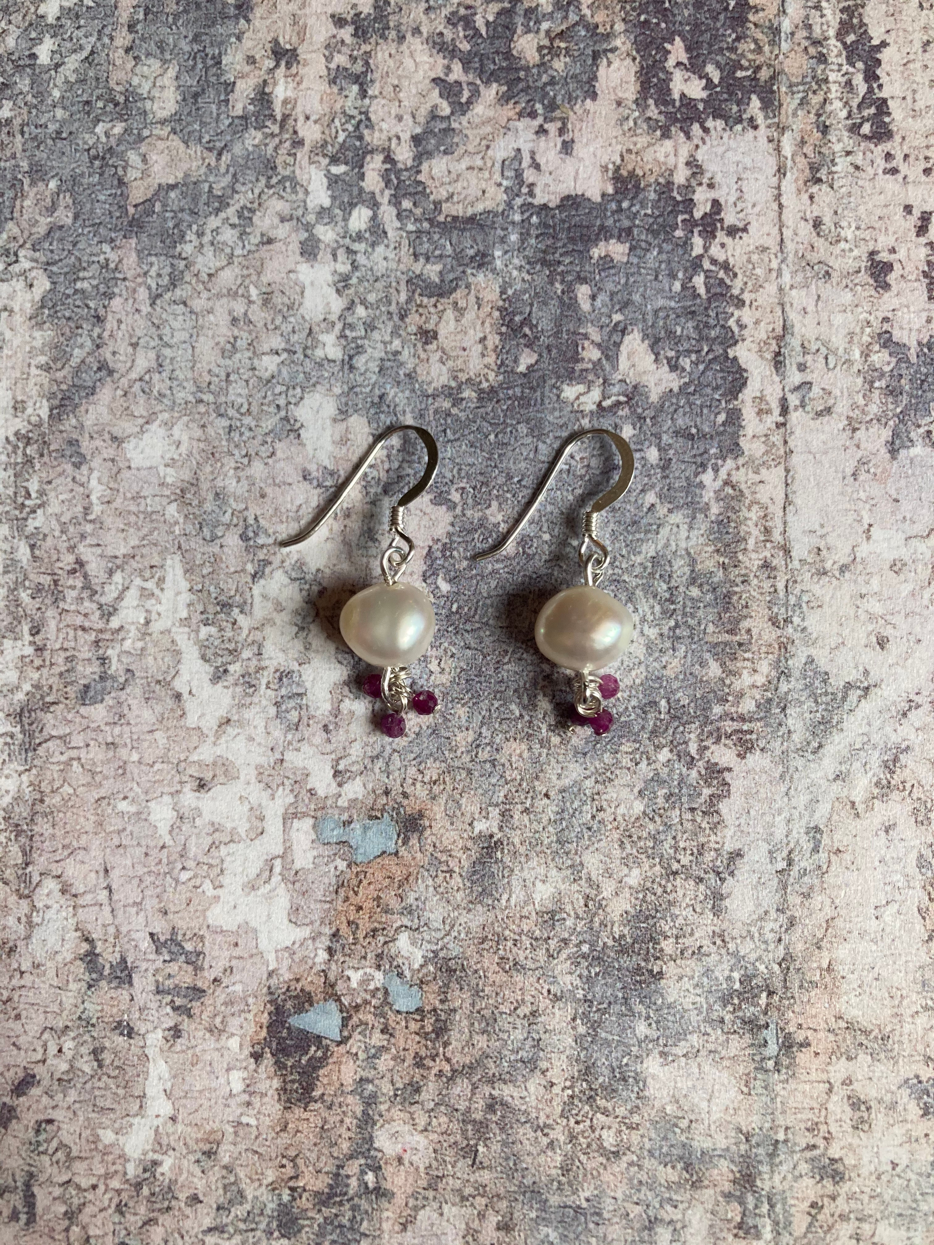 Ruby Artisan Pearl Drops
