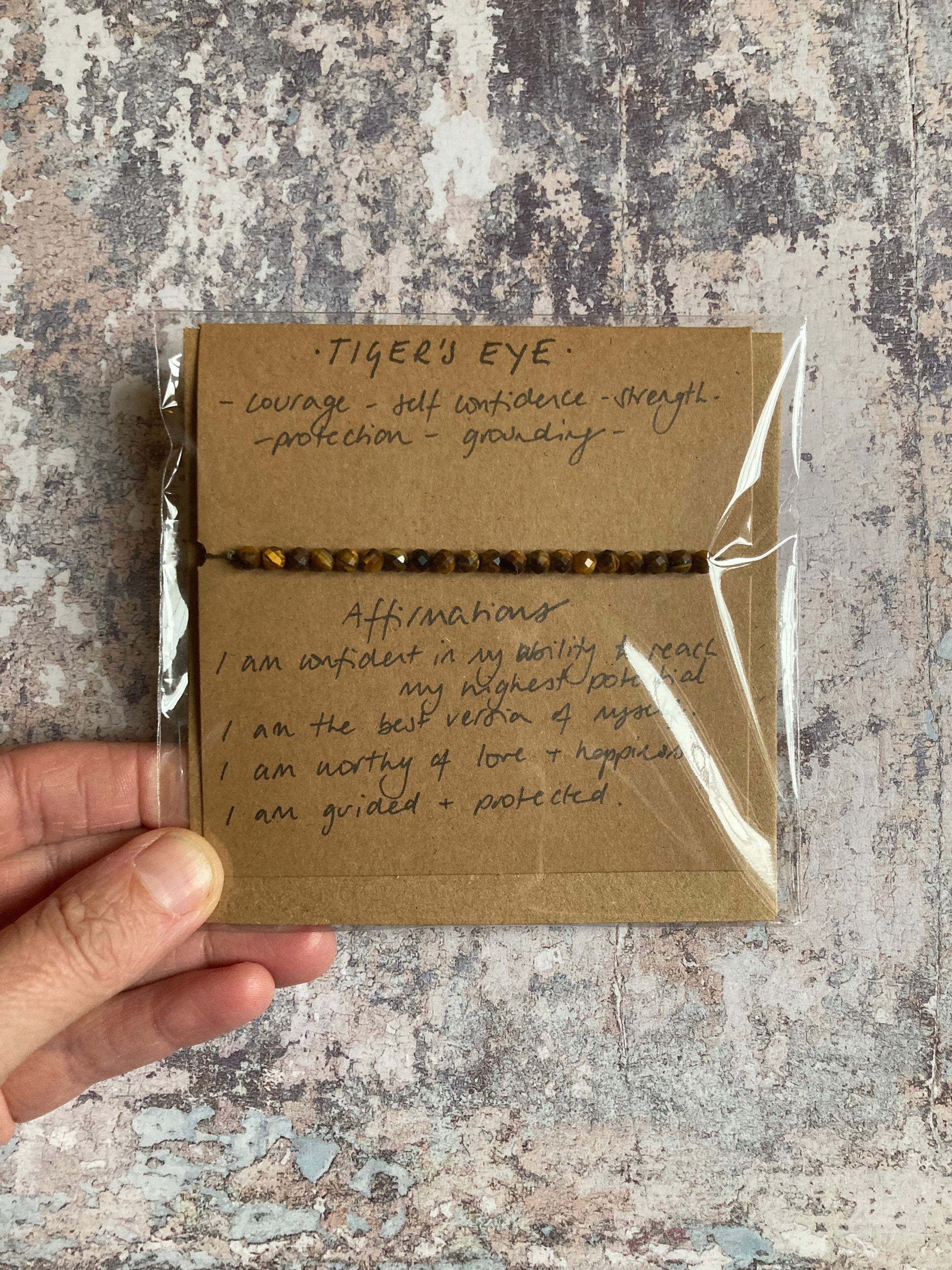 Tiger’s Eye Affirmation bracelet 