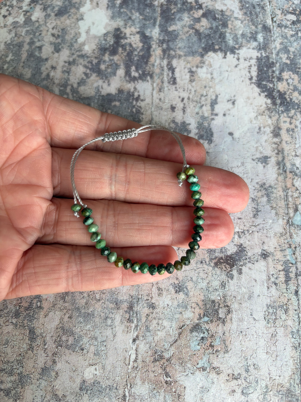 Thumbnail: African Turquoise Affirmation Bracelet 