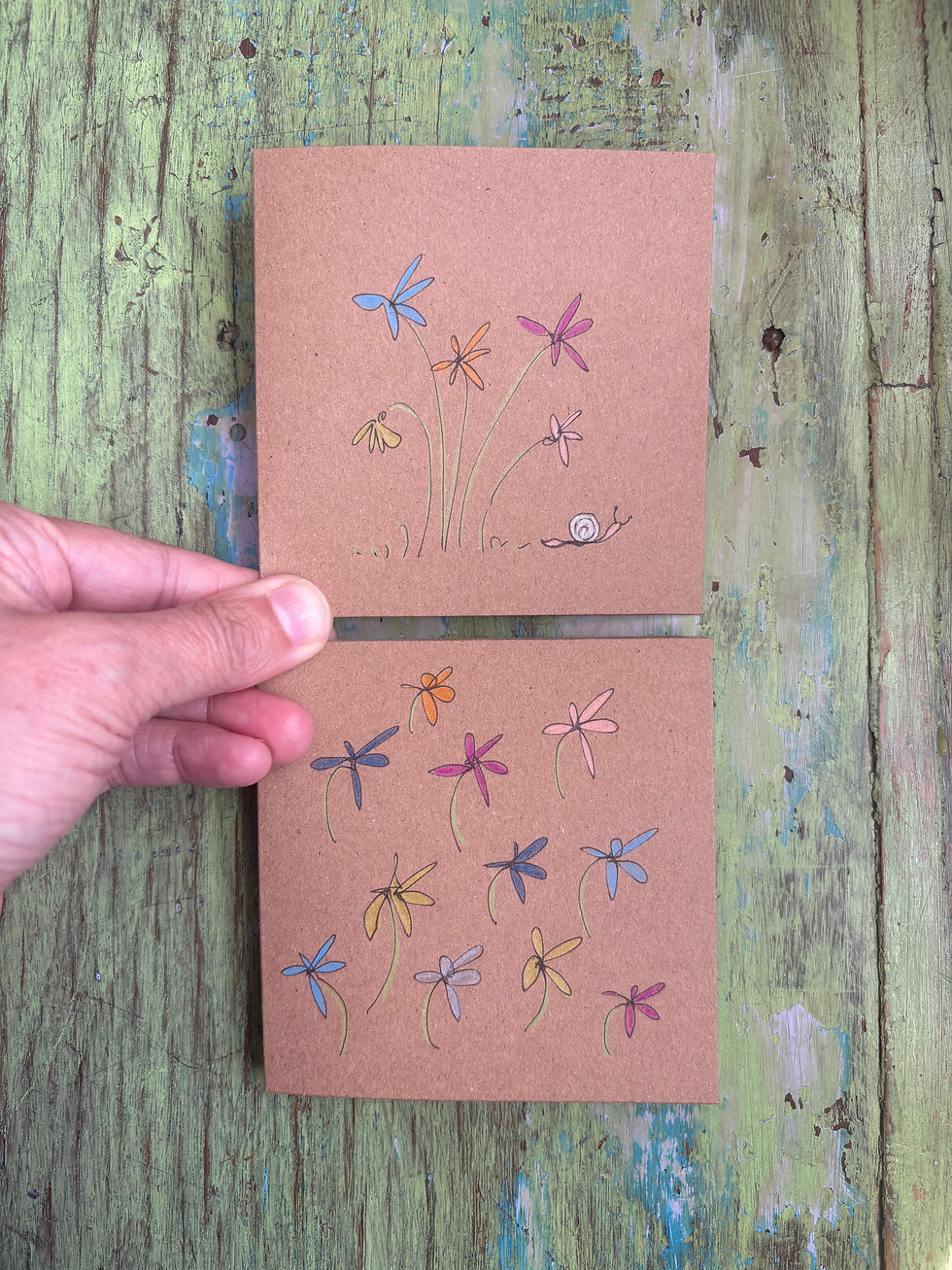 Thumbnail: Hand drawn cards (set of 2)