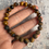 Thumbnail: Tiger’s Eye (matte & polished) silver charm bracelet 