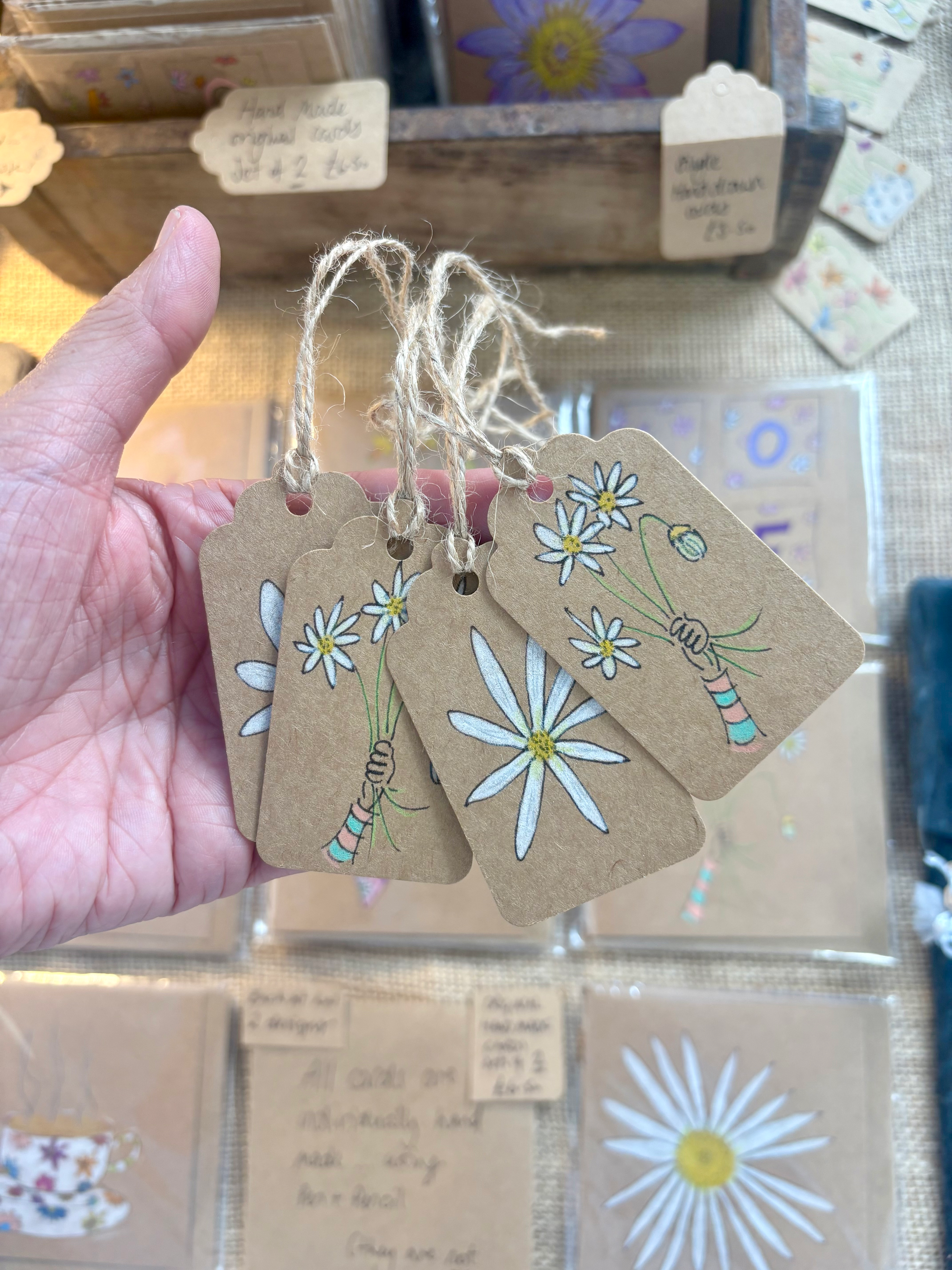 Hand Drawn ‘Daisy’ Gift Tags (set of 4)