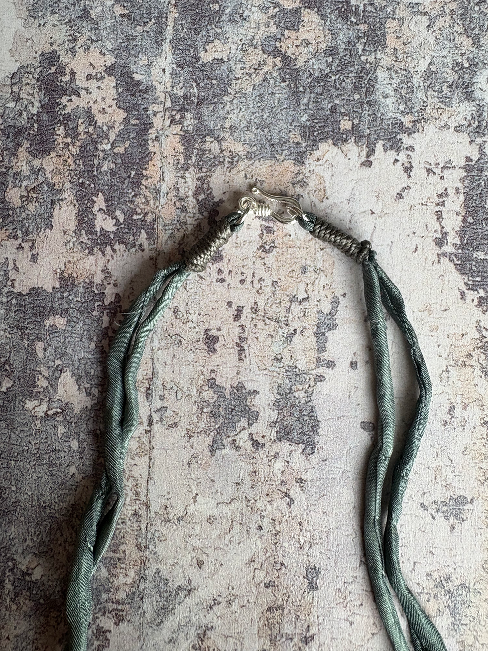 Thumbnail: Habotai Silk Silver Star necklaces (2)