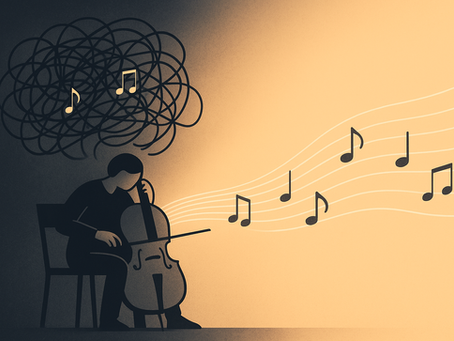 Mentaltraining für Musiker, Cellist mit Chaos im Gehirn