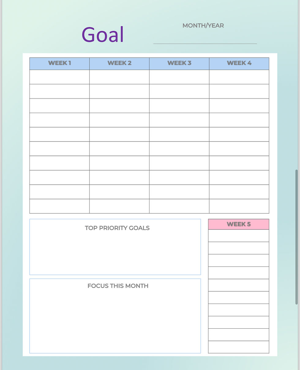 Thumbnail: FREE Weekly Goal Planner