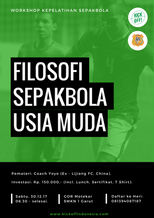 Workshop Kepelatihan
"FILOSOFI PEMBINAAN SEPAKBOLA USIA MUDA" | Garut 30.12.17