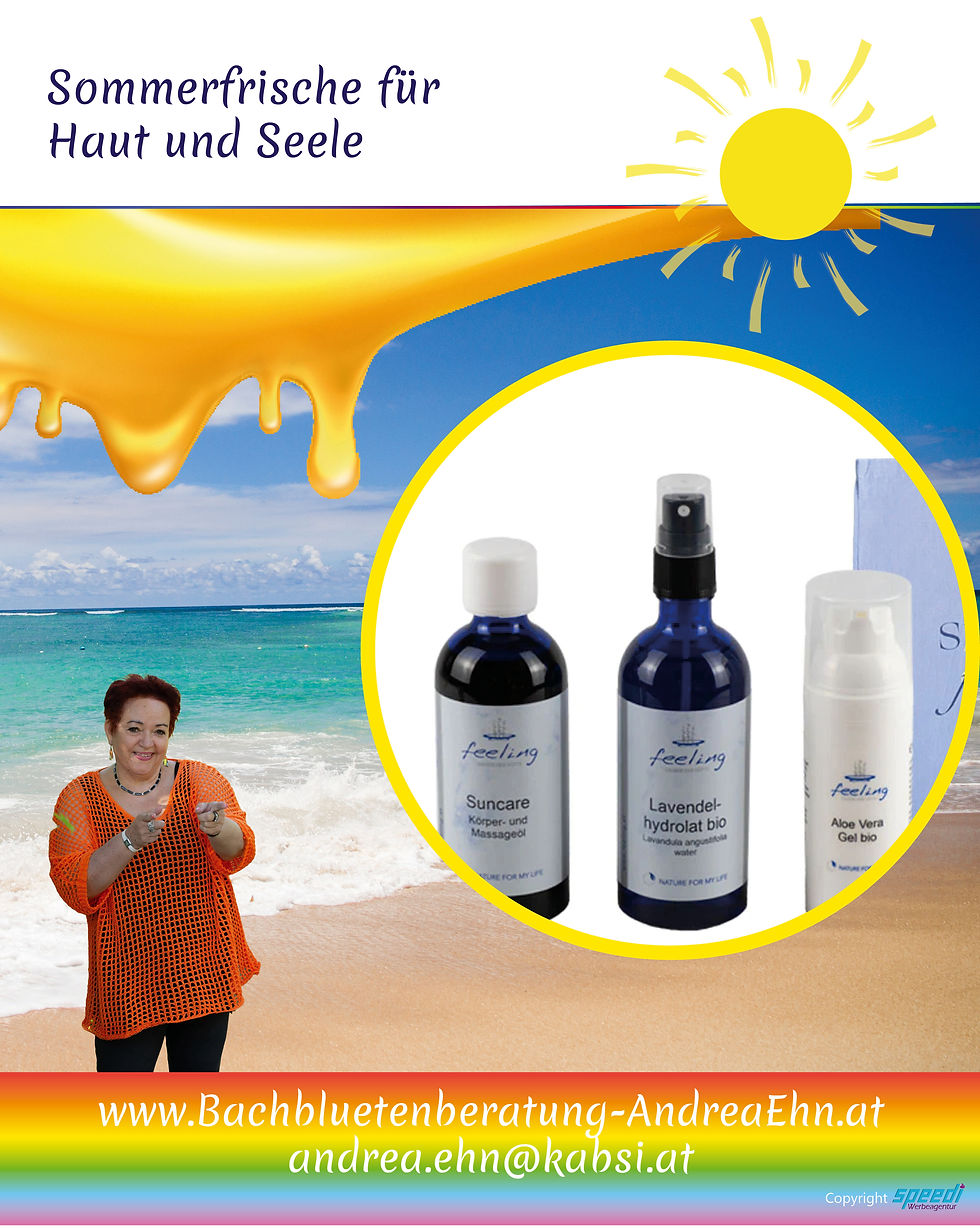 Andrea Ehn mit Sommerfrische-Produkten von feeling - Zauber der Düfte