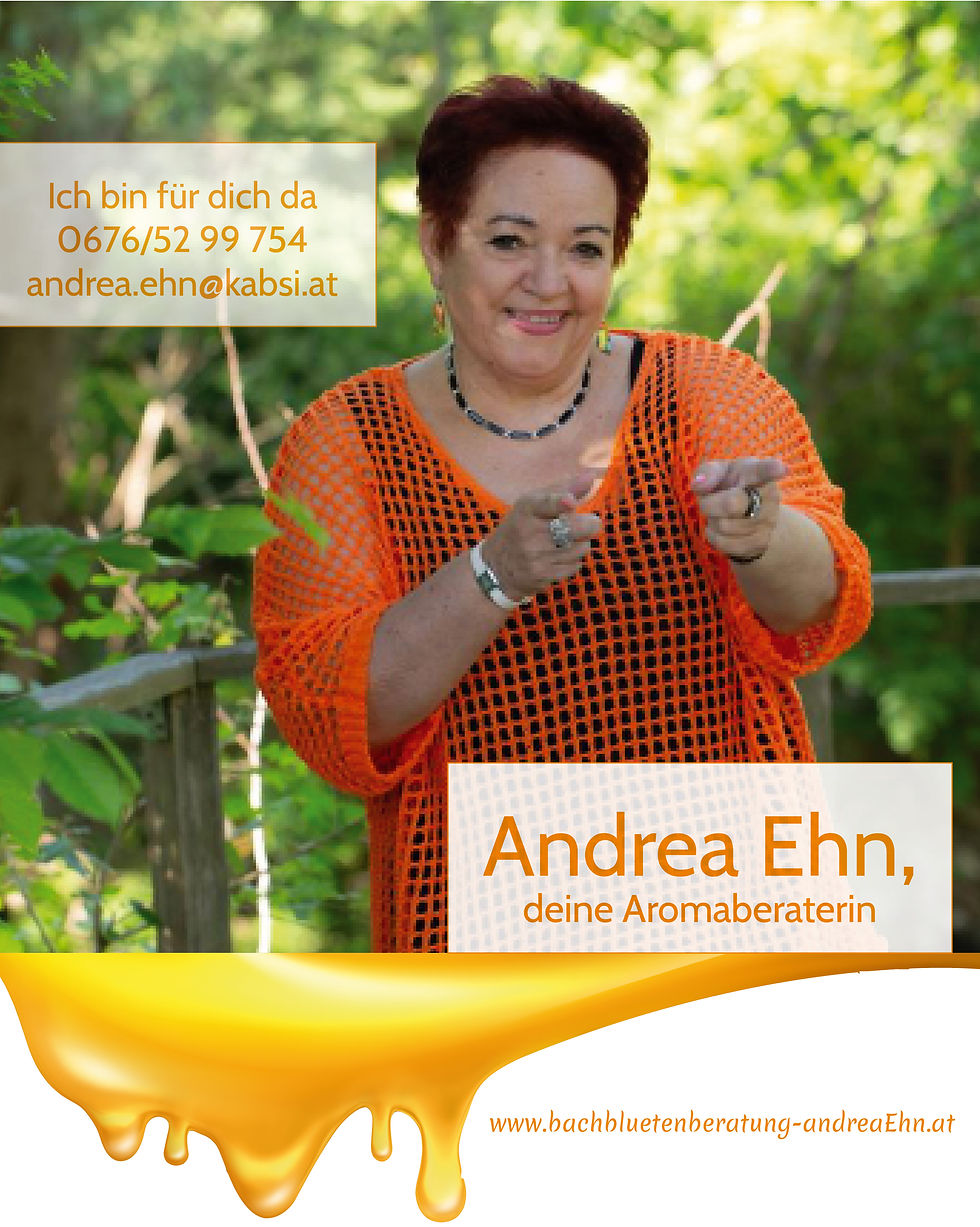 Andrea Ehn in der Natur mit ihren Kontaktdaten