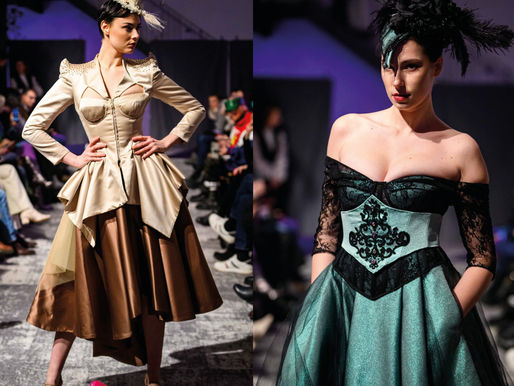 Kleider von Designerin Doris Berger: Kaffeekleid und Traum in Grün