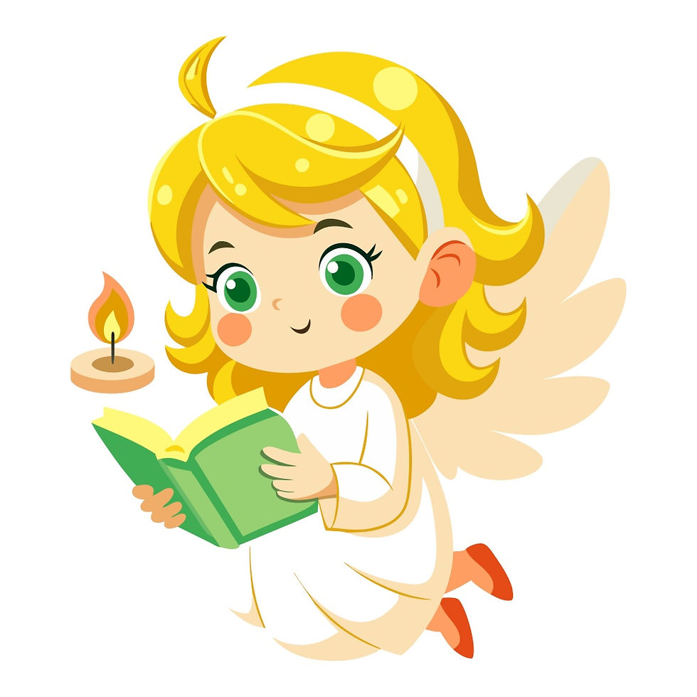 Christkind mit Buch in der Hand