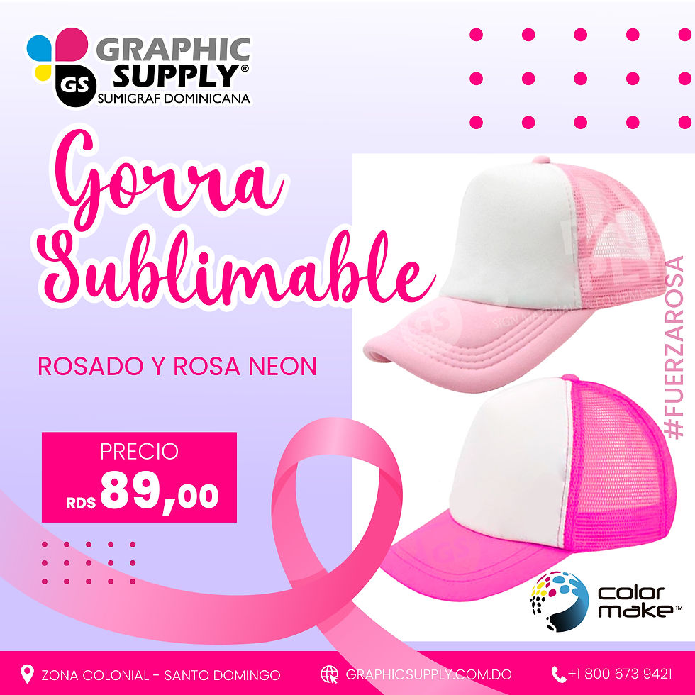 GORRA DE MALLA PARA SUBLIMACIÓN ROSADA