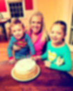 Jaime and her two children early in her career.