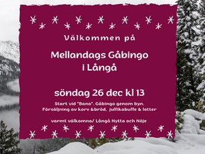 Idag är det dags för mellandags-gåbingo i Långå