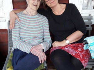 Vi kunde sitta ute och njuta av kaffet