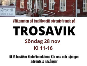 Idag blir det traditionellt adventsfirande i Hedeviken