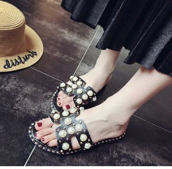 largeパールフラットサンダル