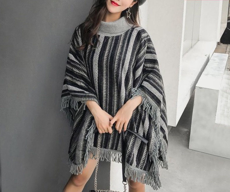 ニットポンチョ/3カラー