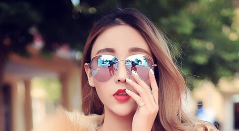 ティアドロップ ミラーサングラス