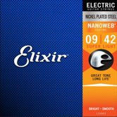 Elixir - Nanoweb Nickel Plated Steel Electric Guitar Strings 09 - 42