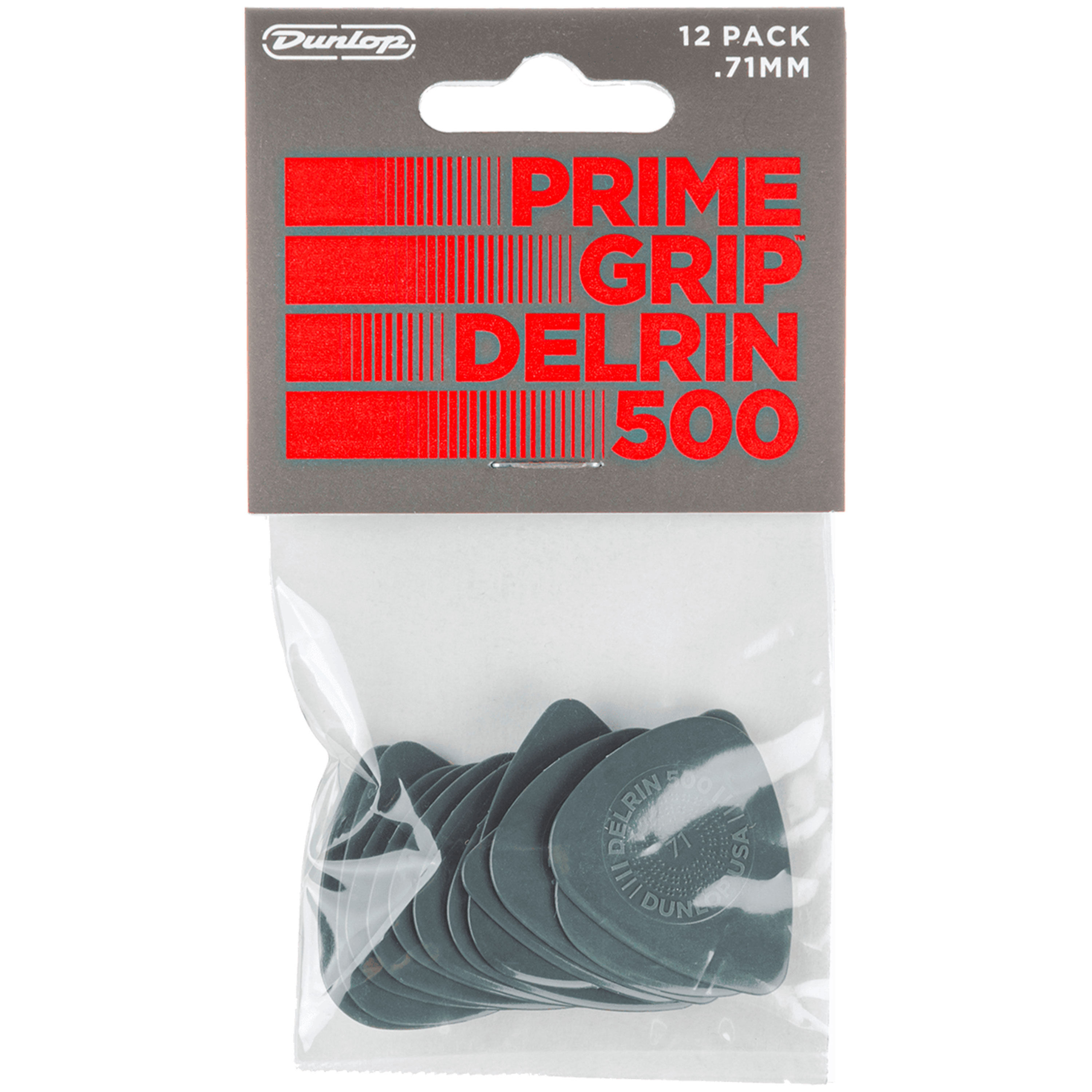 Dunlop - Prime Grip Delrin Picks - 0.71mm 12-Pack