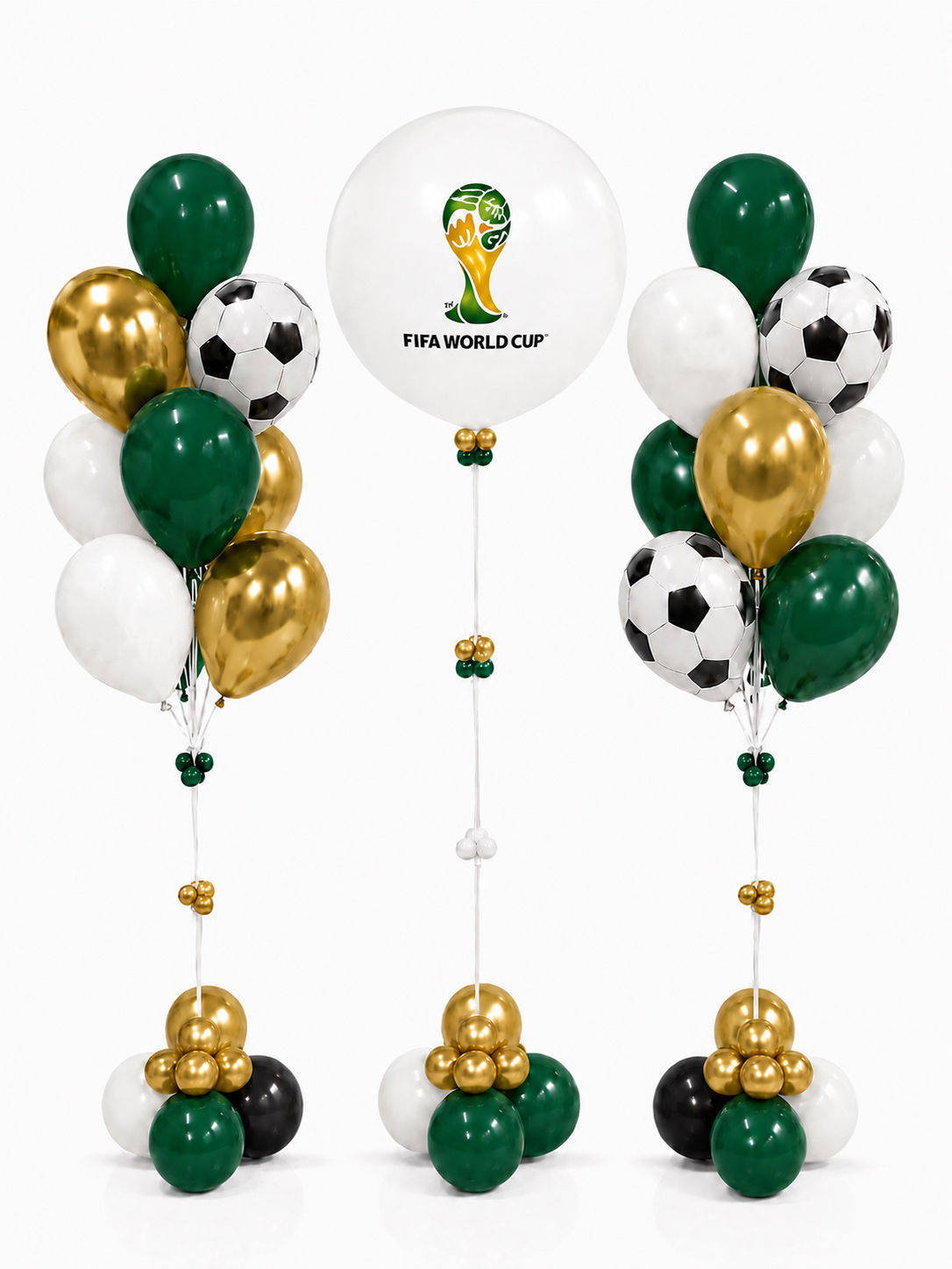 3 PCS Jumbo Set Helium Balloon Cluster for FIFA