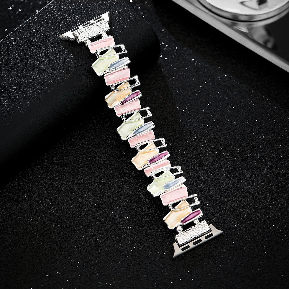 Thumbnail: Metal Strap for Apple Watch Band 38mm 40 41 42 44 45 49mm Irregular Geometry Ela