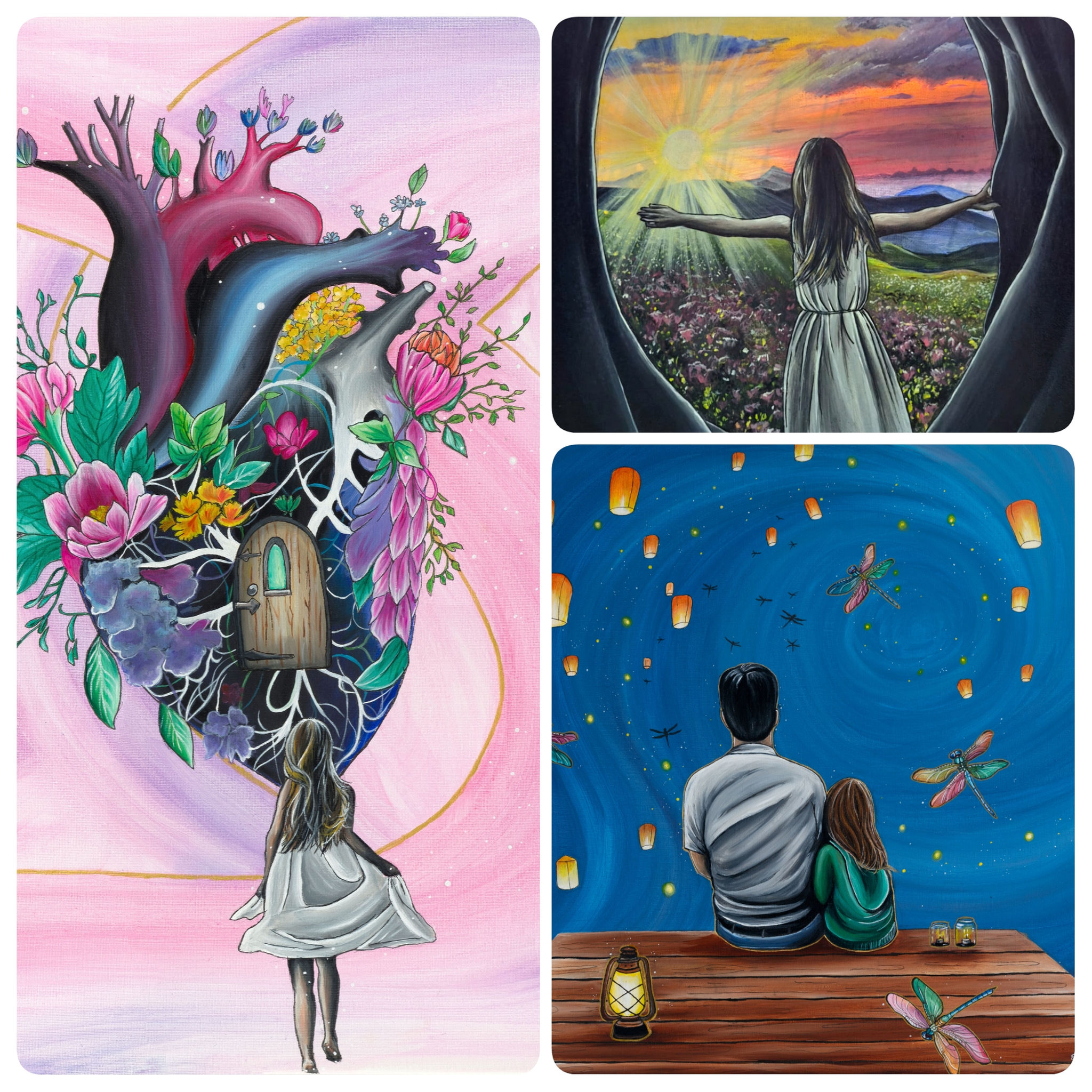 Card set of 3 - Fathers Love, Heart to Heart & New Horizons