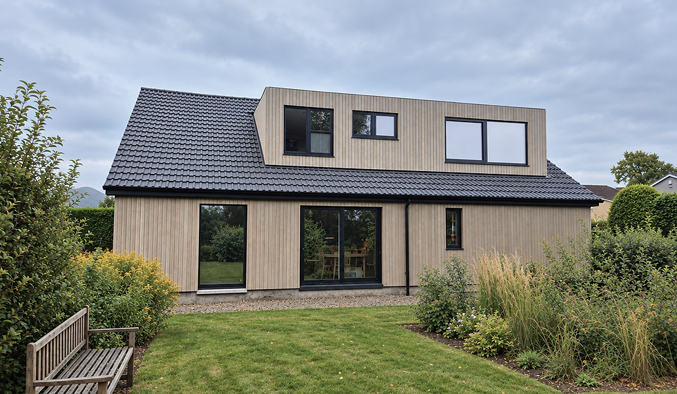 Works nearing completion on whole house renovation and extension in Bridge of Allan