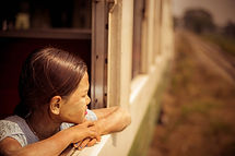 Young girl on Train, Myanmar
