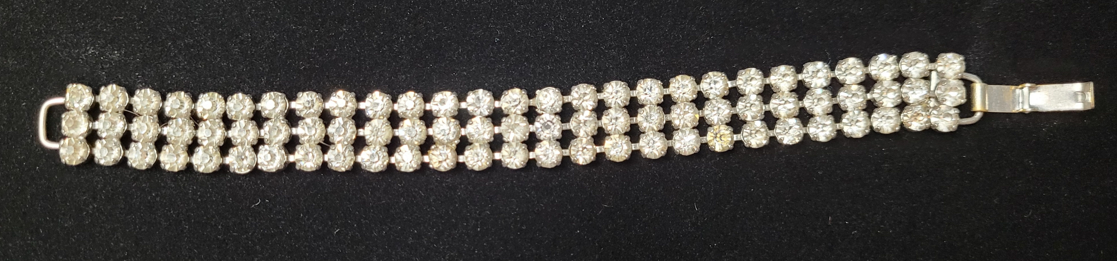 Jay-Kel Sterling Rhinestone Bracelet