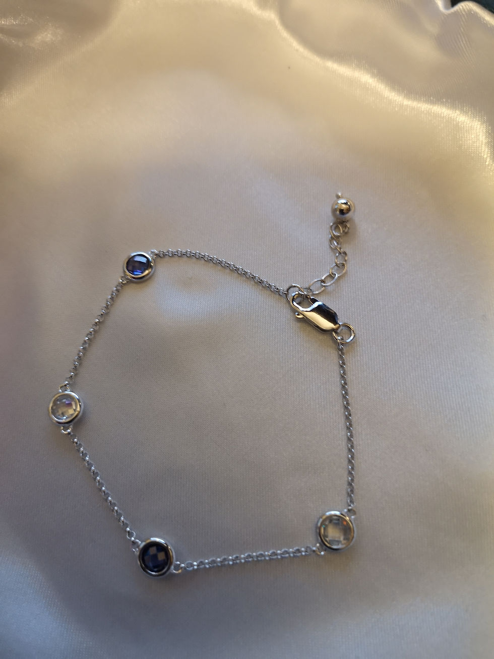 Thumbnail: Bezel Set Crystal Necklace & Bracelet