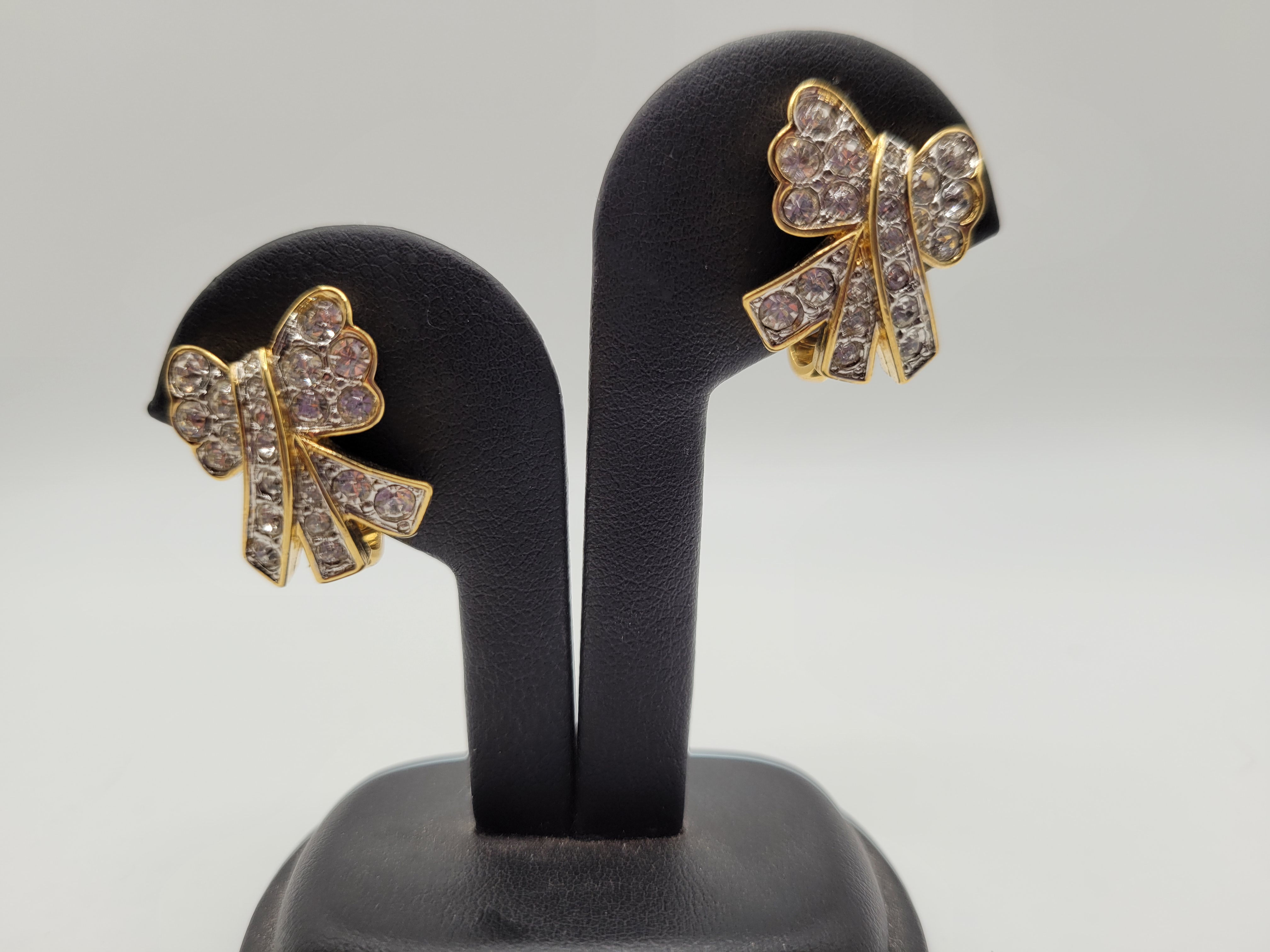 Crystal Bow Earrings