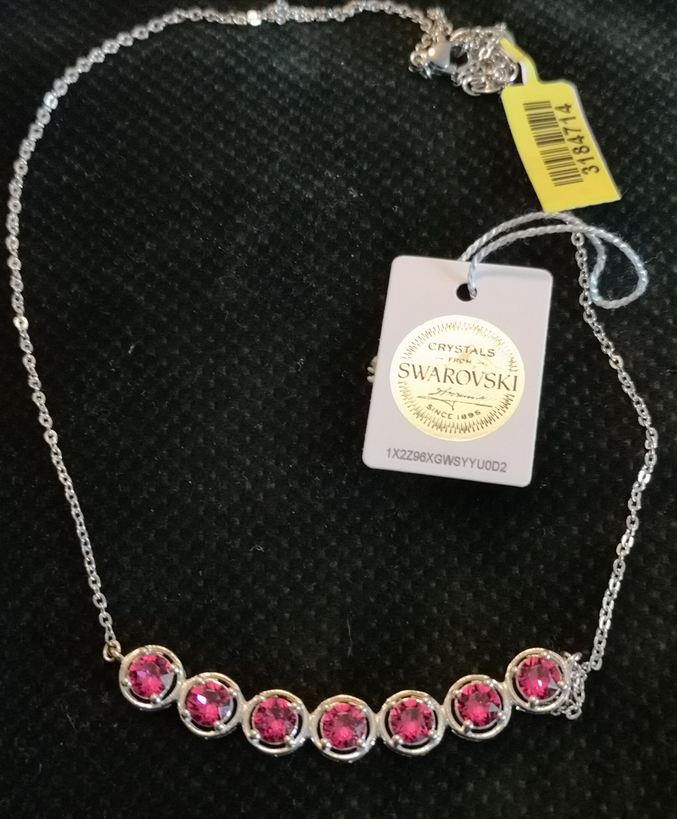 Swarovski Crystal Necklace Silver