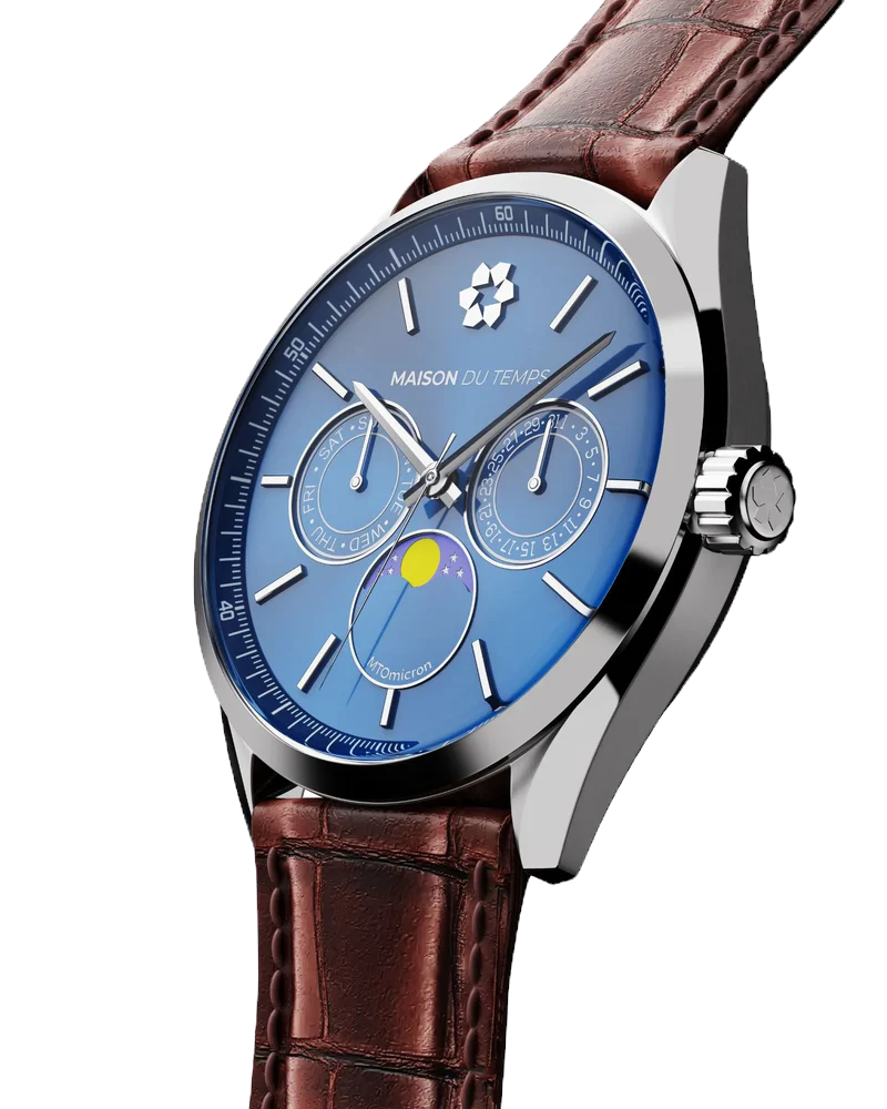 Thumbnail: Maison Du Temps MTOmicron 38mm Blue Dial Moon Phase