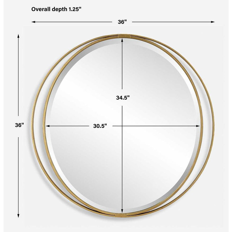 Thumbnail: Mackai Round Mirror, 36 inches diameter, 1.25 inches deep