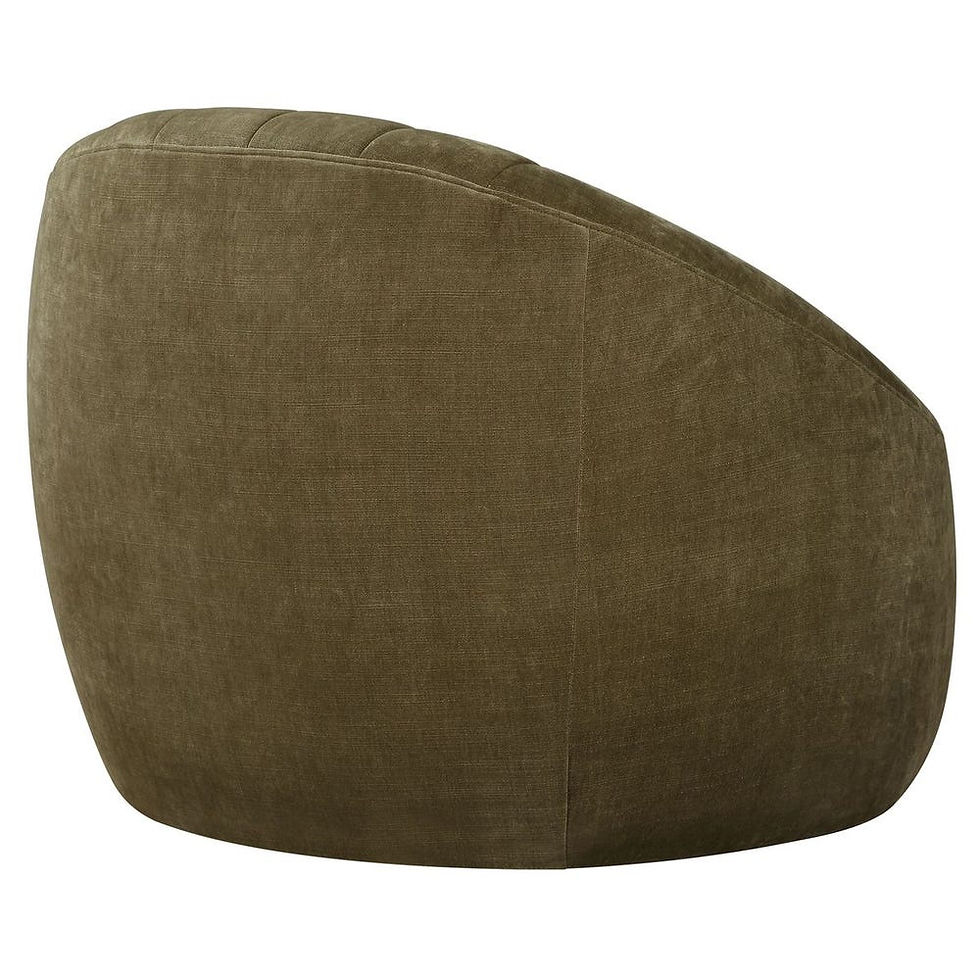 Thumbnail: Modern olive-colored Warren Loveseat, curved design for comfortable living room seating.