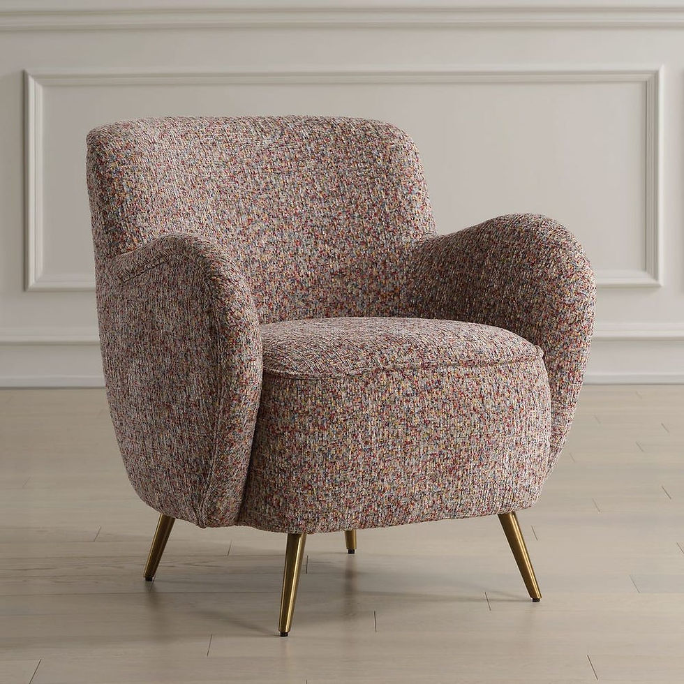 Cozy patterned armchair with gold legs, a comfortable seating Inspirations Raleigh