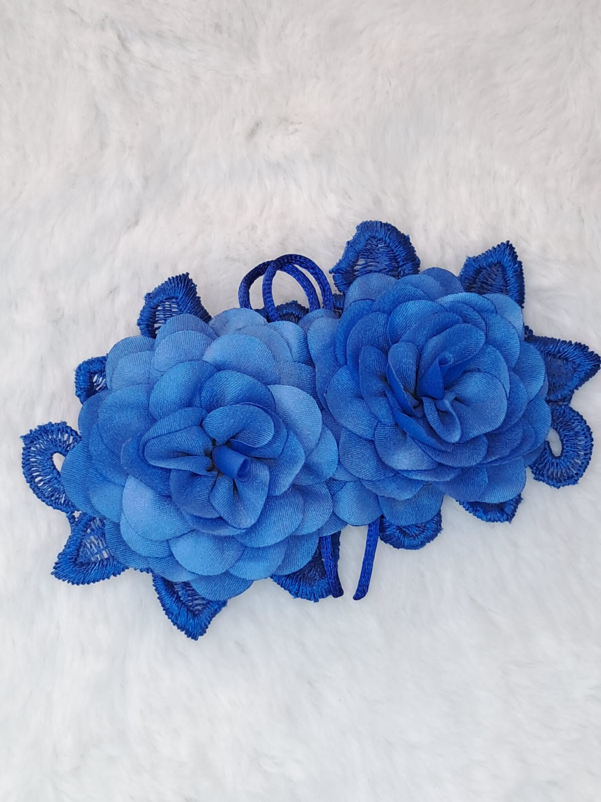 Flor Duas Damas Azul Celeste c/ Royal