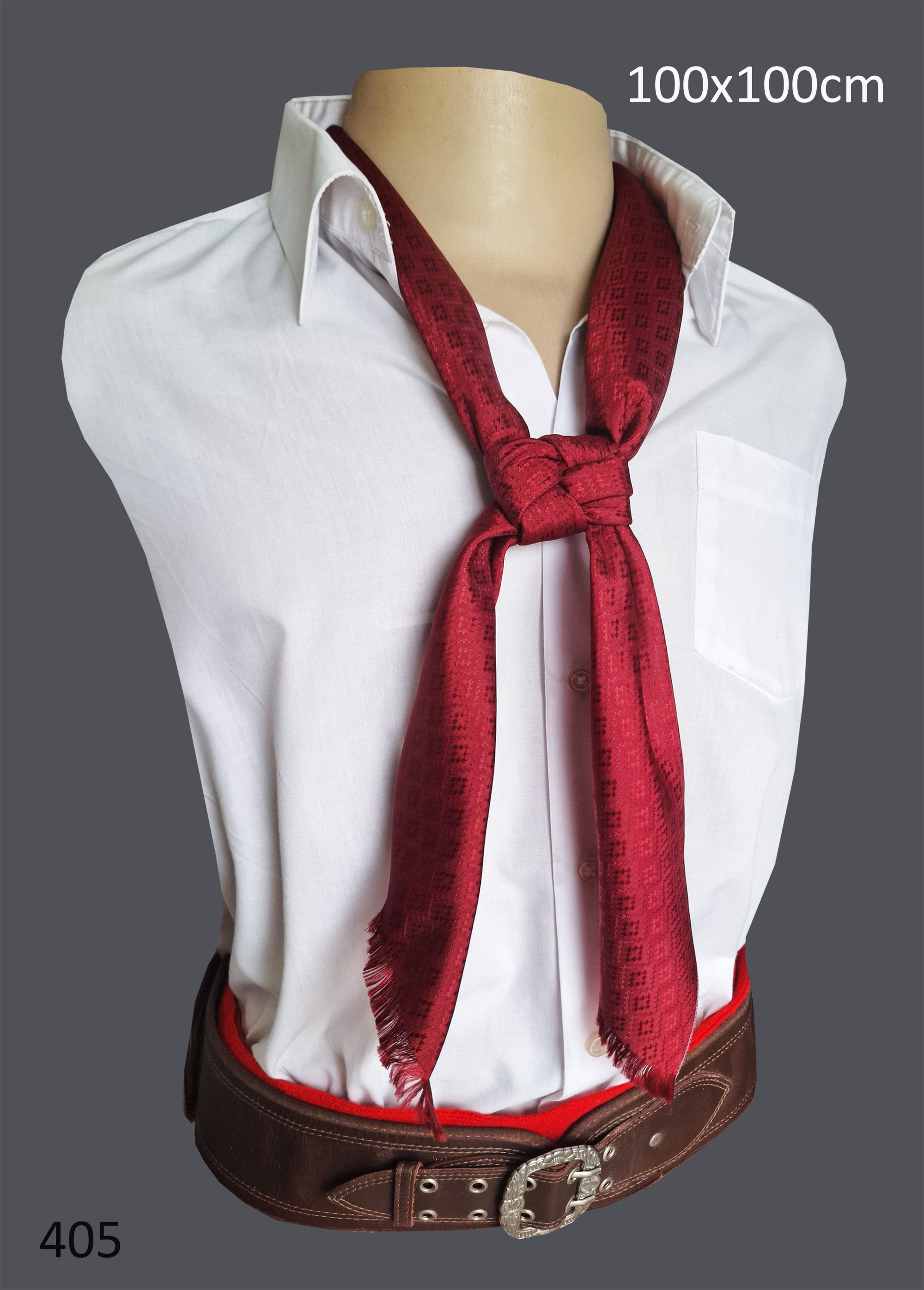 Lenço Tradicionalista Bordô