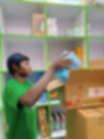 Staff at Candace Pharmacy taking stock