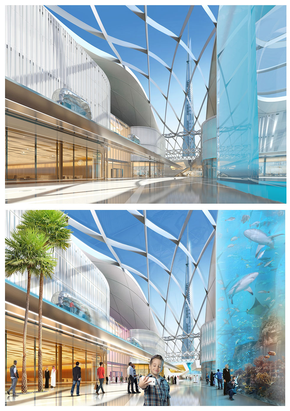 Jeddah Tower Mall Aquarium Area