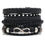 Thumbnail: 4Pcs/ Set Braided Wrap Leather Bracelets for Men Vintage Life Tree Rudder Charm 