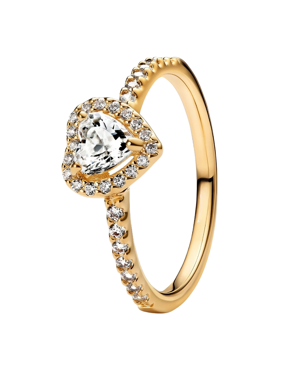 Anillo Promesa Love Golden White