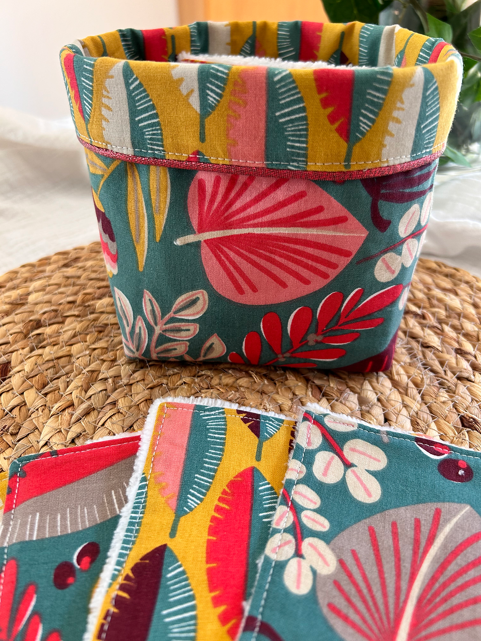 Miniature : Panière et 8 lingettes bambou