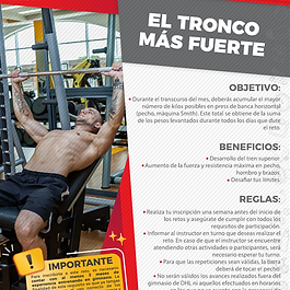 Póster del reto Tronco más Fuerte - Retos Fitness DHL
