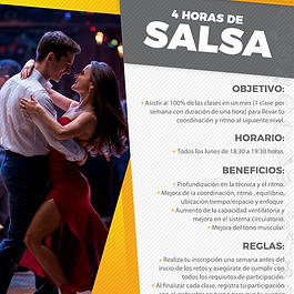 Póster del reto Salsa - Retos Fitness DHL